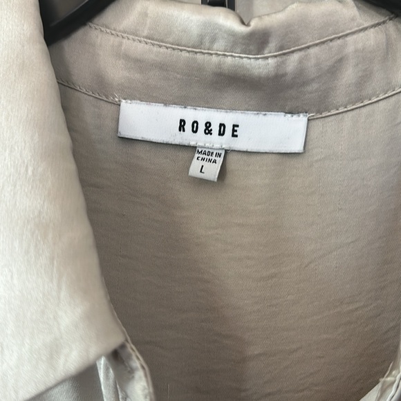 Shimmery, gold, sleeveless knee, link, shirt with side slits, brand Ro&De size L - Picture 3 of 5